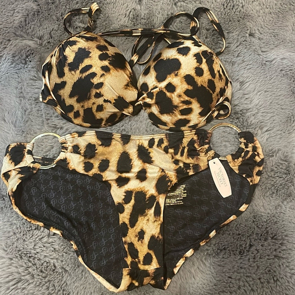 Victoria secret leopard print bikini set